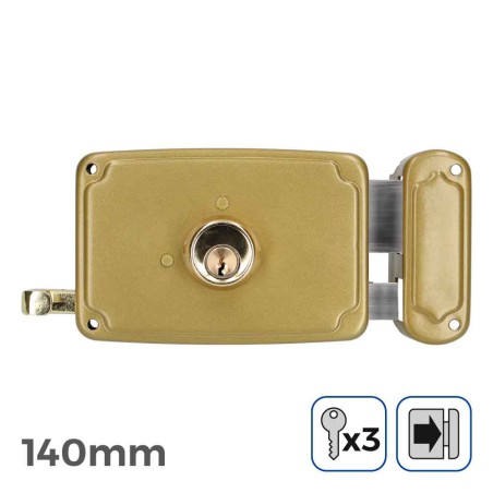*ult.unidades* cerradura derecha 140mm 3 llaves incluidas