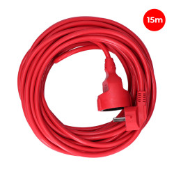 Prolongacion manguera t/tl 15m 3x1,5mm flexible roja edm
