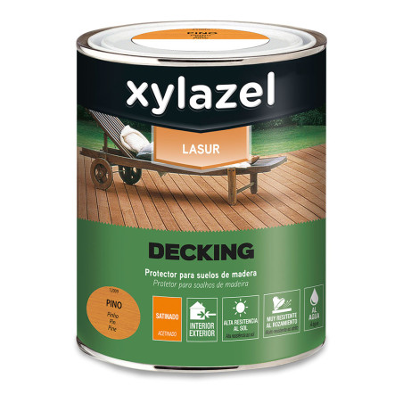 Xylazel protector de suelos de madera al agua de larga duración decking pino 0,750l