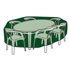 Funda de protección. cubre mesa y sillas ø120x90cm 100g/m²