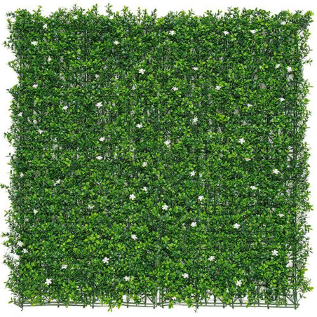 Jardín vertical con flores de jazmín color verde 1 x 1 m