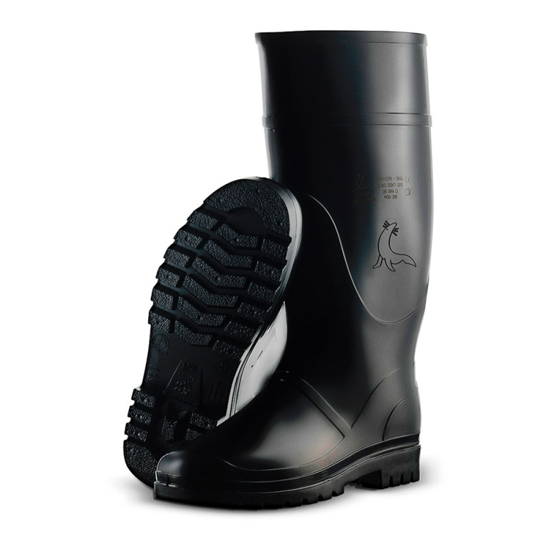 bota de agua caña alta color negro talla 40 106-40 mavinsa