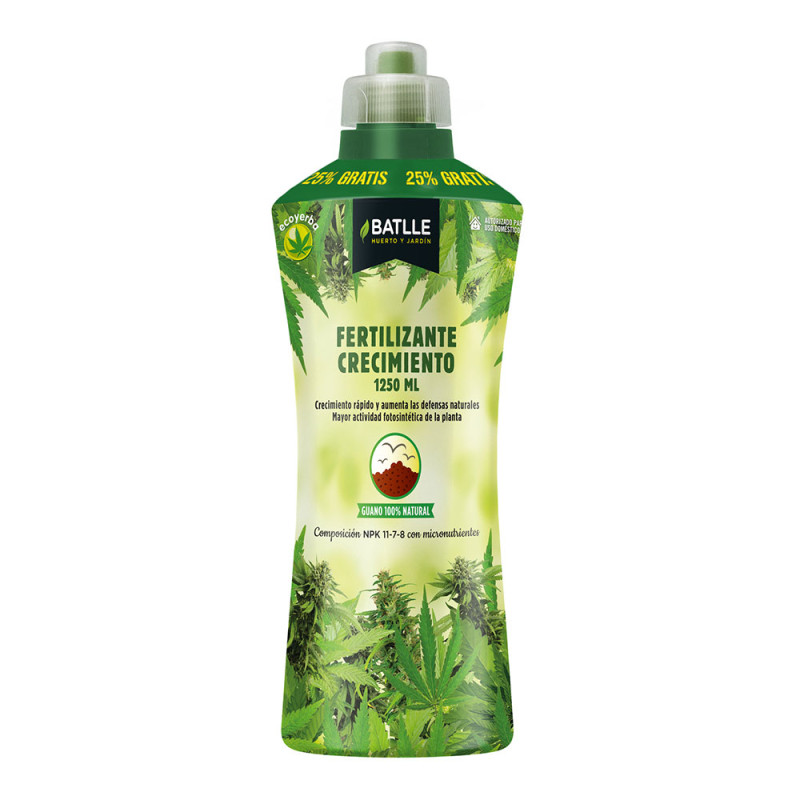 Fertilizante ecoyerba para crecimiento 1250ml 710561unid batlle