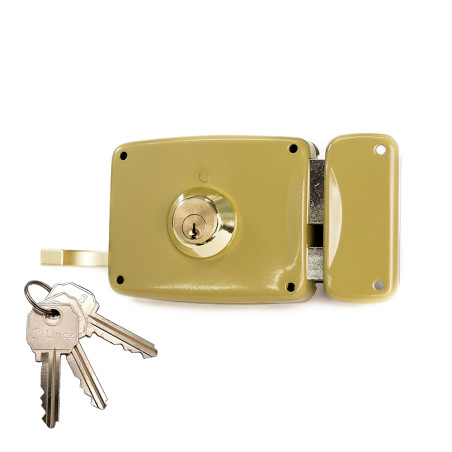 Cerradura sobreponer con cilindro 5125a entrada 120mm. mano derecha 95125ahe12d lince