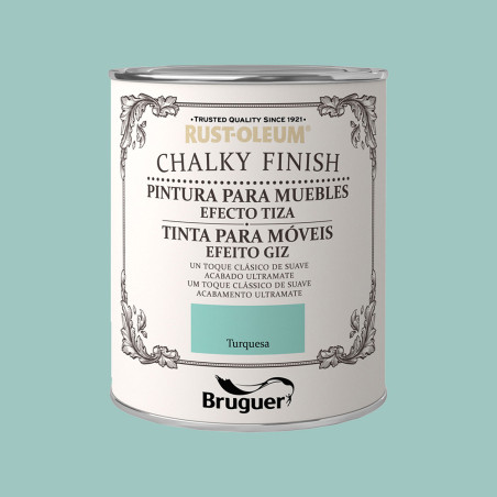 Rust-oleum chalky finish muebles turquesa 0,750l 5397560 bruguer