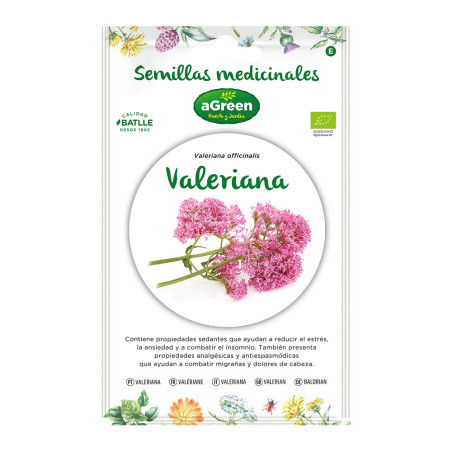 Sobre de semillas valeriana "medicinal" eco 857014bolsh agreen