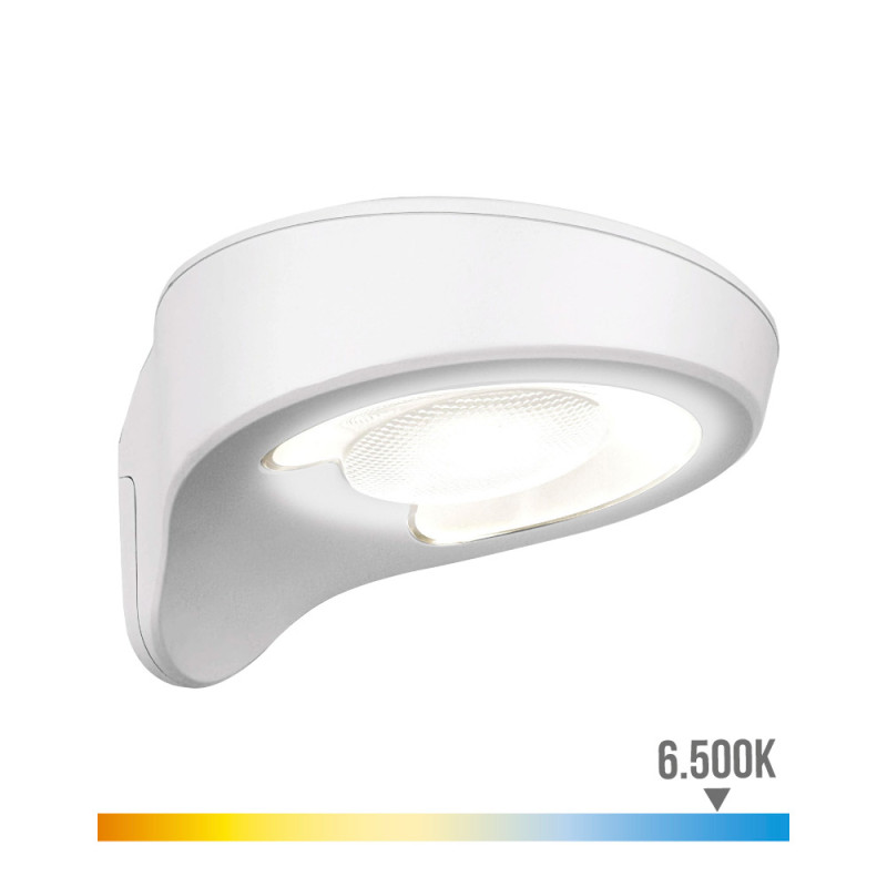 Aplique solar 1,8w 155lm 6500k con sensor color blanco edm