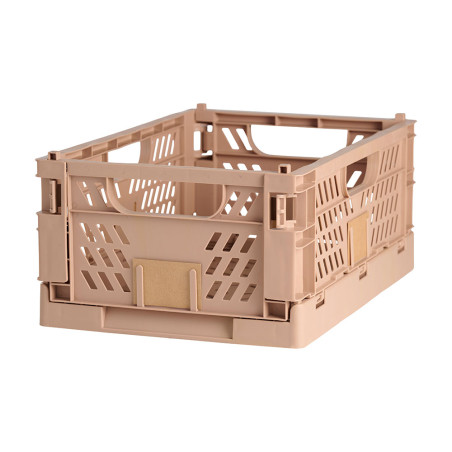 Caja almacenaje plegable 50x33x25cm arena natural