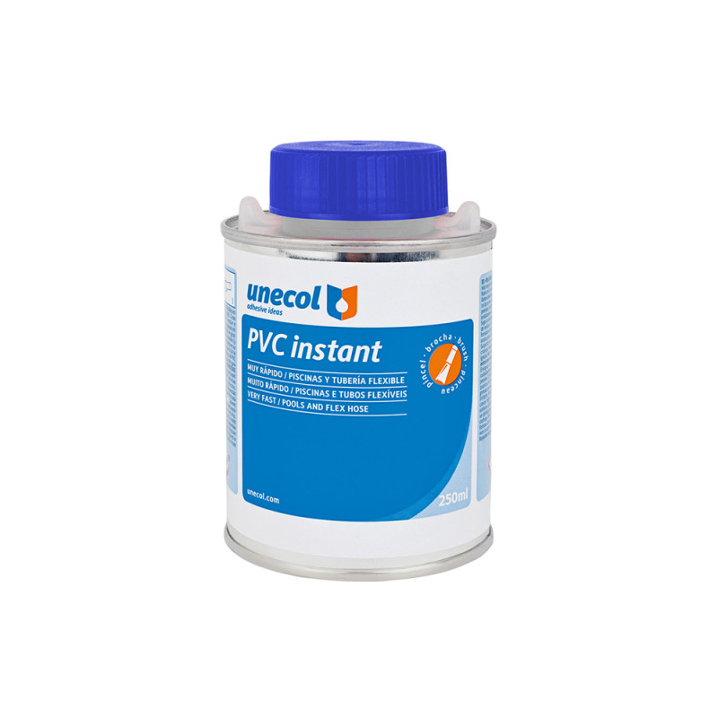 Pvc instant, bote metálico 250ml con pincel a2011 unecol