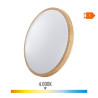 Aplique superficie circular led 18w 1820lm 4000k ø33x7,3cm efecto madera edm