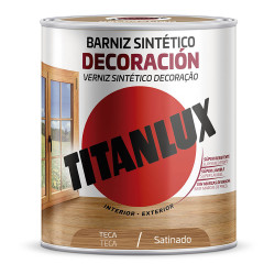 Barniz sintético decoración satinado teca 250ml titanlux m11100914