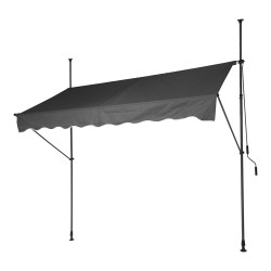 Toldo ajustable 250x120cm color gris
