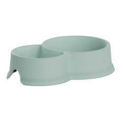 Comedero doble de capadicdad 0,3 y 0,65l color menta 20144 men plastiken