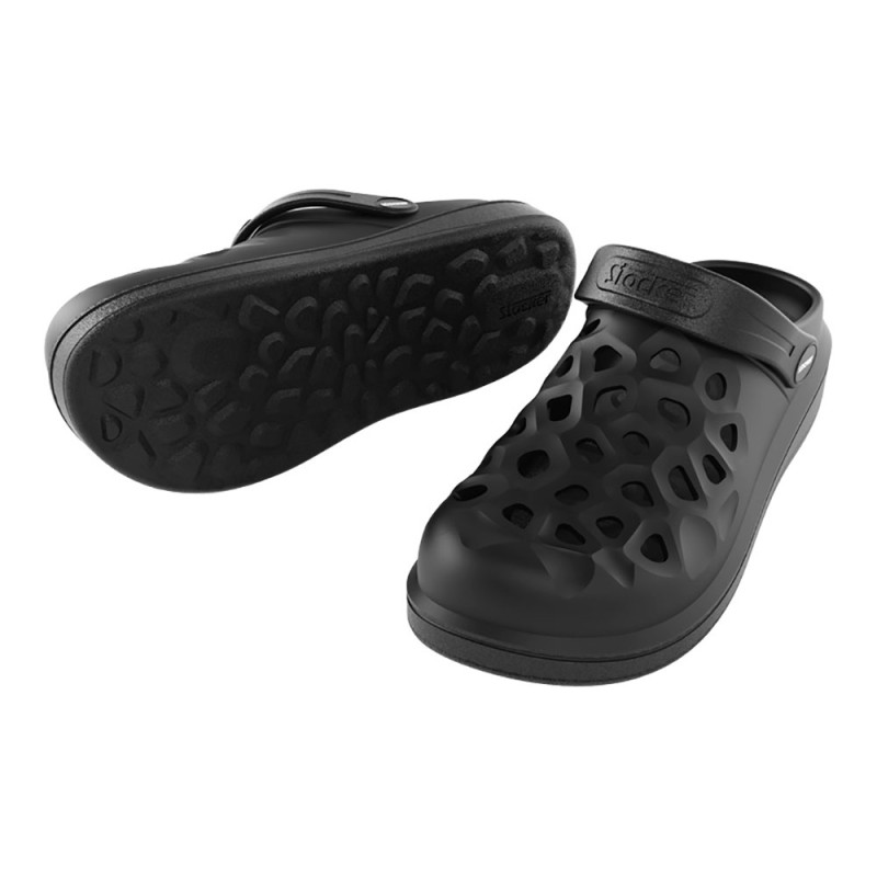 Zuecos para jardín y casa perforado negro talla 41 st-3341 stocker