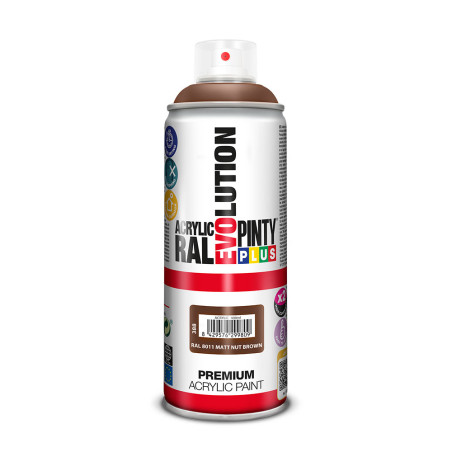 Pintura en spray pintyplus evolution 520cc ral 8011 matt nut brown