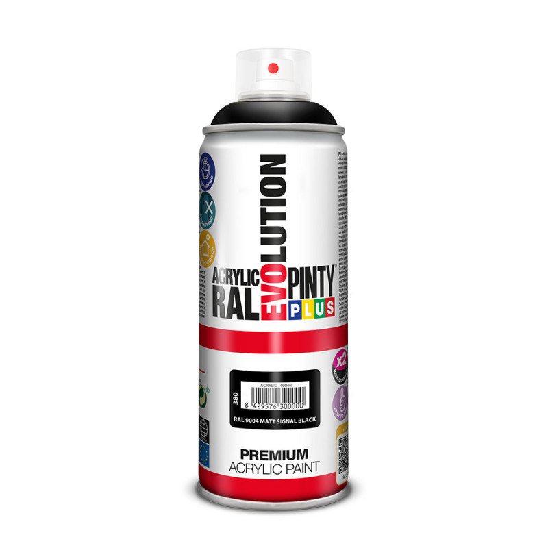 Pintura en spray pintyplus evolution 520cc ral 9004 matt signal black