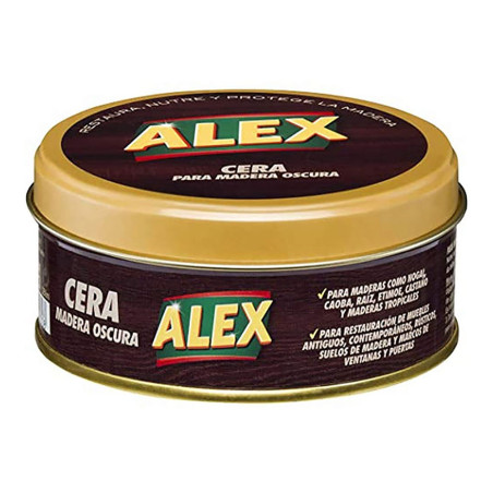 Cera alex oscura lata para madera 250 gr