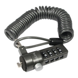 Cable antirrobo para portatil con combinacion 4 cifras negro logilink