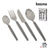 Set 24 pcs cubiertos acero inoxidable kozina