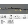 Guirnalda led 8 funciones centelleante, blanco calido, ip44, solar. basics