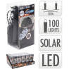 Guirnalda led, blanco calido, ip44, 100 leds, solar, 10m. basics