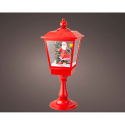 Farol papa noel con movimiento y música, luz fija, 33 leds, blanco frio. lumineo