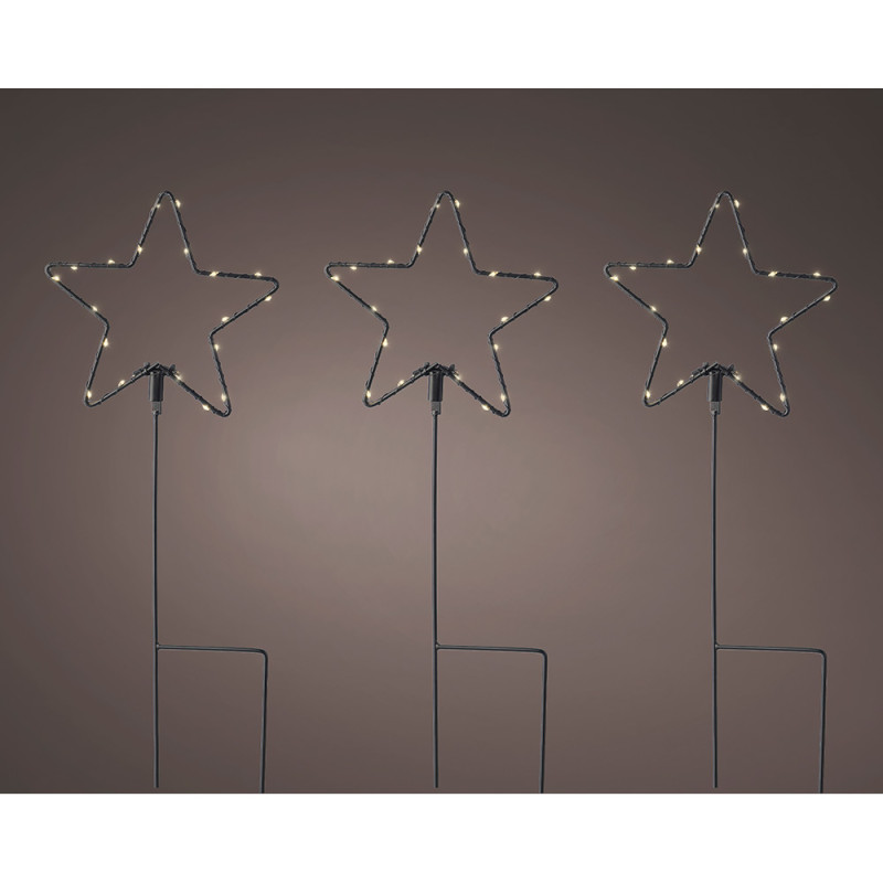 Luz decorativa microled estacas estrellas, ø15x42,5cm. lumineo