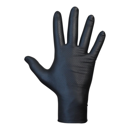 Guante agility grip nbr s/polvo negro t10. juba