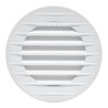 Rejilla ventilación redonda, abs, empotrable con mosquitera ø70mm blanca