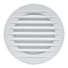 Rejilla ventilación redonda empotrable con mosquitera ø80mm abs blanca