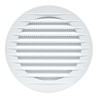 Rejilla ventilación redonda empotrable con mosquitera ø100mm, abs, blanca