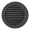 Rejilla ventilación redonda, abs, empotrable con mosquitera ø125mm gris antracita