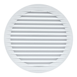 Rejilla ventilación redonda empotrable con mosquitera ø150mm abs blanca