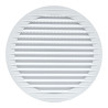 Rejilla ventilación redonda empotrable con mosquitera ø150mm abs blanca