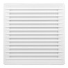 Rejilla ventilación cuadrada empotrable ø 100mm con mosquitera 170x170x10mm abs blanca