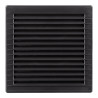 Rejilla ventilación cuadrada empotrable con mosquitera abs ø10mm gris antracita