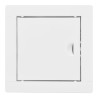 Tapa de registro empotrable cuadrada de acero blanco 15x15cm