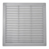 Rejilla ventilación cuadrada con tapones y mosquitera 300x300x7mm abs gris
