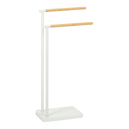 Toallero pie blanco de metal 30x20x78cm ba72128 andrea house