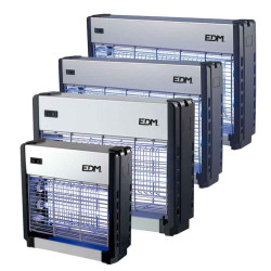 Mata insectos profesional eléctrico, cromo/negro, 2 x 6w 30 m² 25,5 x 9 x 26 cm