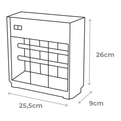 Mata insectos profesional eléctrico, cromo/negro, 2 x 6w 30 m² 25,5 x 9 x 26 cm