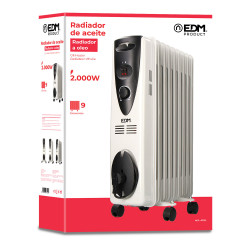 Radiador de aceite 2000 w con 9 elementos