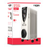 Radiador de aceite 2000 w con 9 elementos, 45,5 x 16,5 x 73 cm