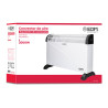 Convector de aire modelo básico 2000 w, 62,5 x 14 x 49 cm