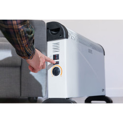 Convector de aire modelo turbo 2000 w, 62,5 x 14 x 49 cm
