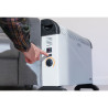 Convector de aire modelo turbo 2000 w, 62,5 x 14 x 49 cm