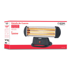 Estufa de cuarzo de 3 barras 400 / 800 / 1200 w, 50,5 x 19,5 x 24,5 cm