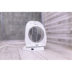 Calefactor compacto oscilante 1000 - 2000 w blanco, 22 x 18,5 x 30,5 cm