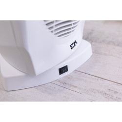 Calefactor compacto oscilante 1000 - 2000 w blanco, 22 x 18,5 x 30,5 cm