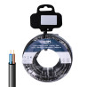 Carrete manguera tubular vv-k06/1kv 2 x 1,50 mm², negra, 10 m